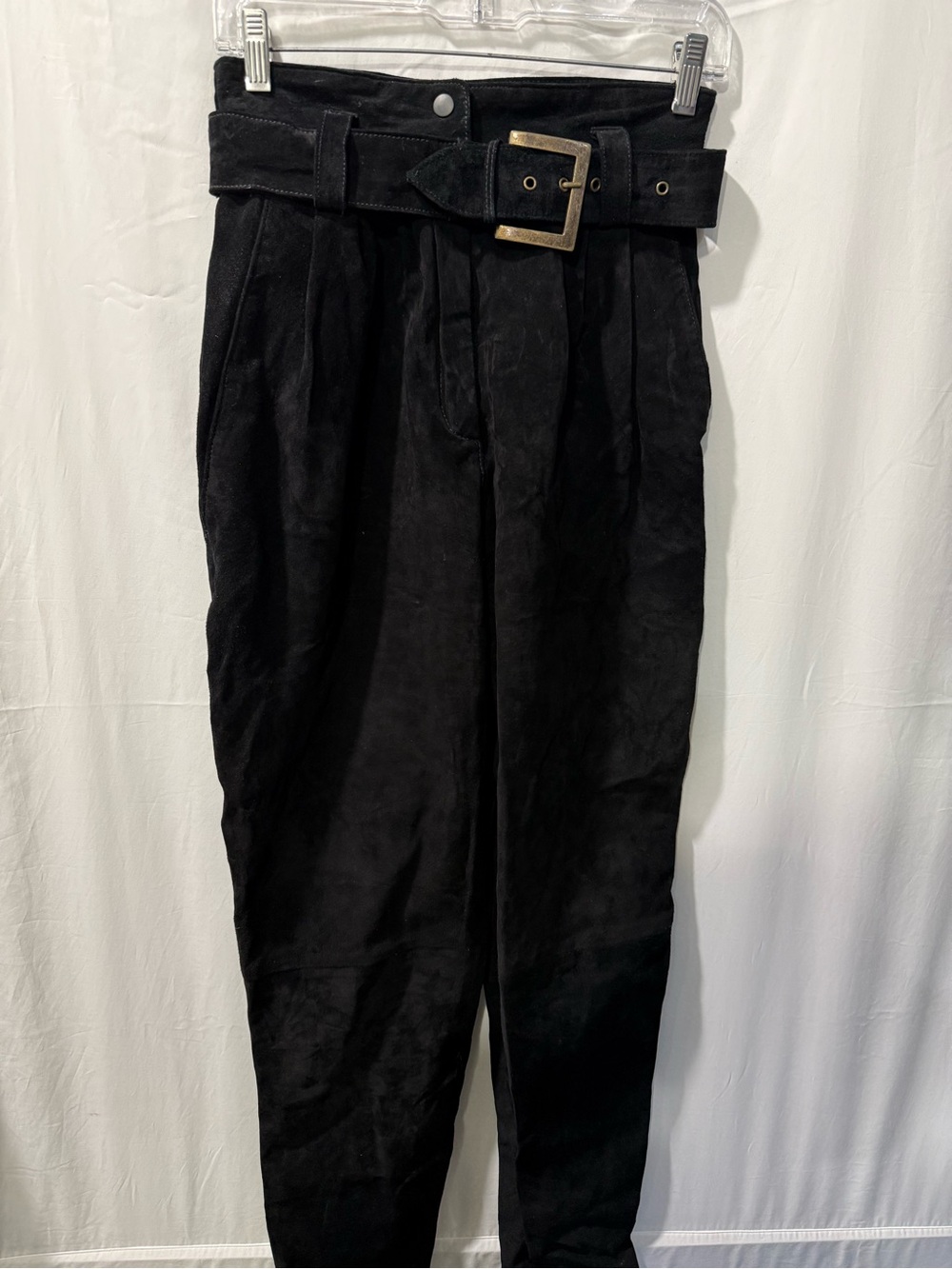 Wilson Black High-Waist Pants with Belt